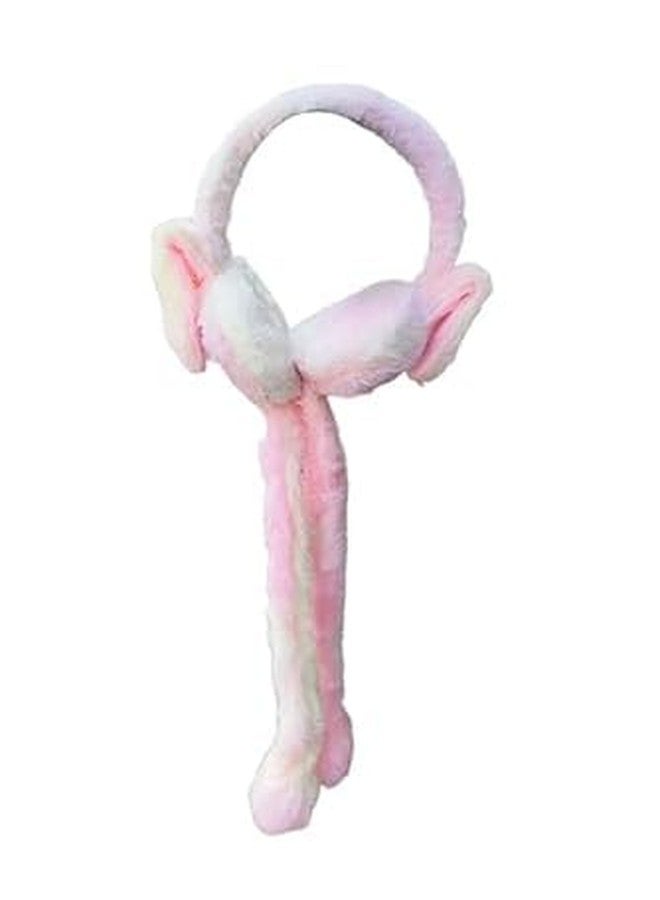 PRITASHA Trending Kids Winter Ear Muffs/Unicorn Rainbow & Rabbit Moving Ear Bunny Warmers with Chu Chu Sound/Soft Plush Hair Cover for Girls, Boys & Adults/Cute Winter Muffler Headband (Multicolor) - Image 1